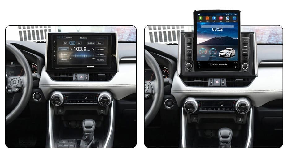 Navigatie dedicata cu Android Toyota Rav4 V dupa 2018, 1GB RAM, Radio GPS Dual Zone, Touchscreen IPS 9.7