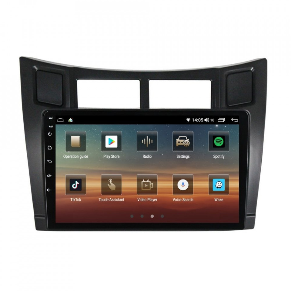 Navigatie dedicata cu Android Toyota Yaris 2006 - 2011, 4GB RAM, Radio GPS Dual Zone, Display HD QLED 9