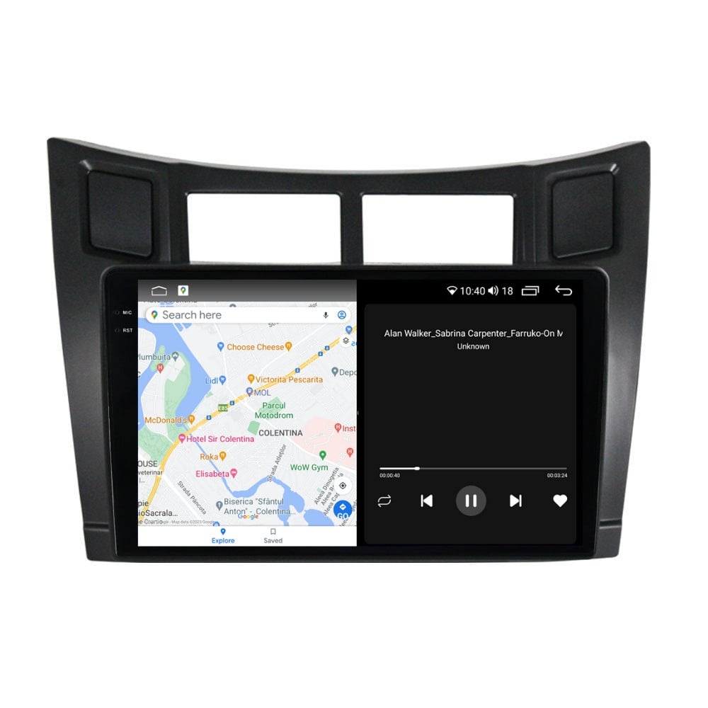 Navigatie dedicata cu Android Toyota Yaris 2006 - 2011, 8GB RAM, Radio GPS Dual Zone, Display 2K QLED 9.5