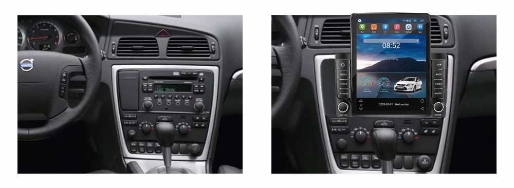 Navigatie dedicata cu Android Volvo V70 II / XC70 I 2004 - 2008, 2GB RAM, Radio GPS Dual Zone, Touchscreen IPS 9.7