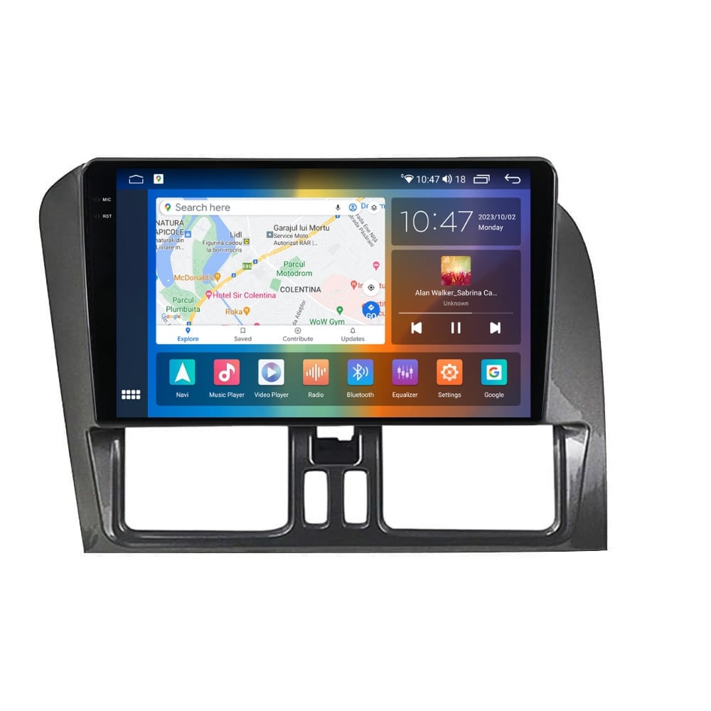 Navigatie dedicata cu Android Volvo XC60 I 2014 - 2017, 4GB RAM, Radio GPS Dual Zone, Display 2K QLED 9.5