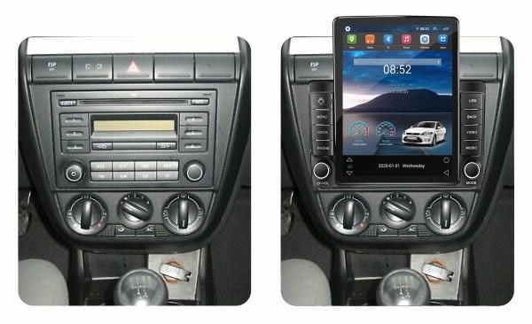 Navigatie dedicata cu Android VW Fox 2003 - 2016, 1GB RAM, Radio GPS Dual Zone, Touchscreen IPS 9.7