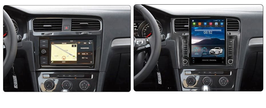 Navigatie dedicata cu Android VW Golf VII 2012 - 2019, argintiu, 1GB RAM, Radio GPS Dual Zone, Touchscreen IPS 9.7