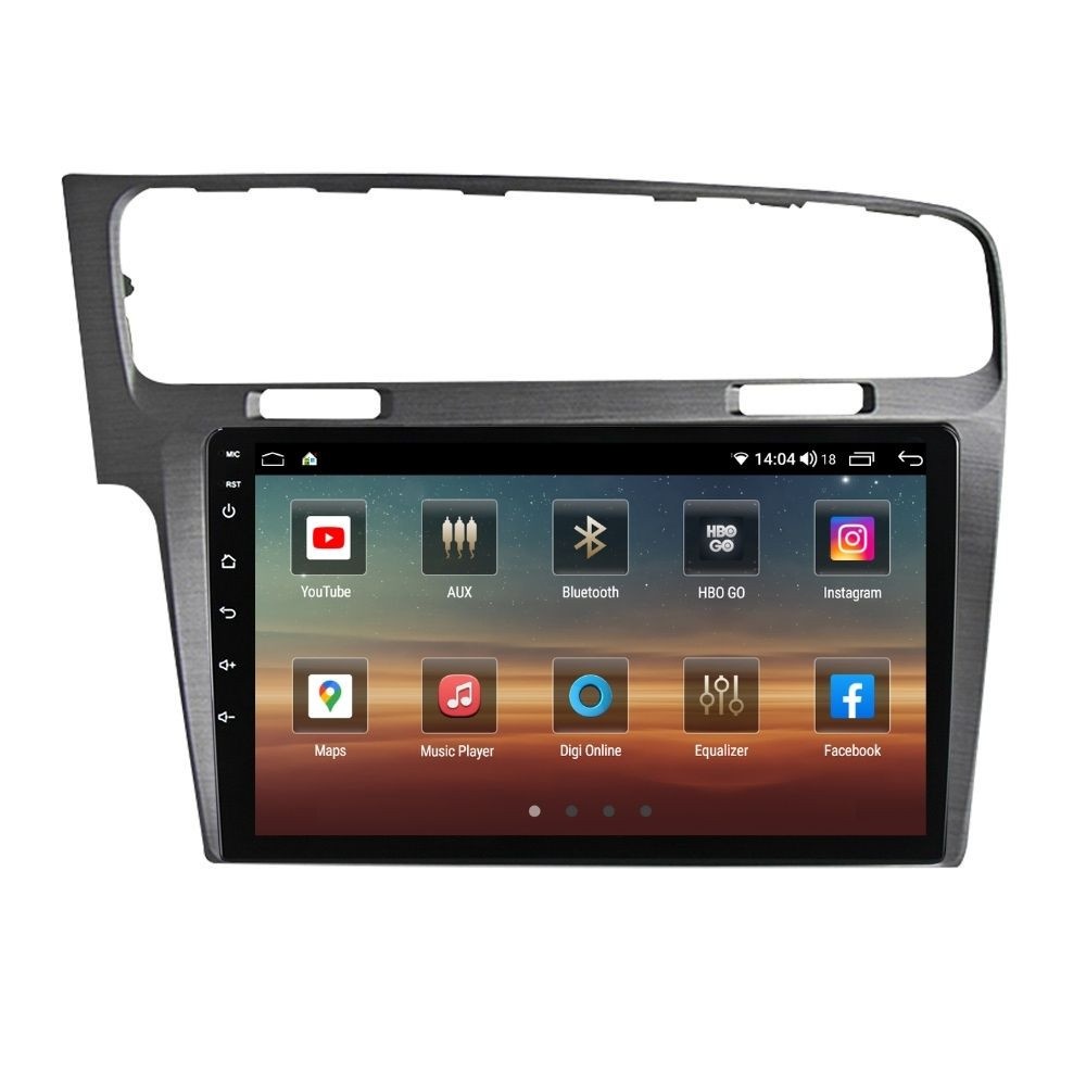 Navigatie dedicata cu Android VW Golf VII 2012 - 2019, argintiu, 4GB RAM, Radio GPS Dual Zone, Display HD QLED 10" Touchscreen, Internet Wi-Fi si slot SIM 4G, Bluetooth, MirrorLink, USB - Imagine 2