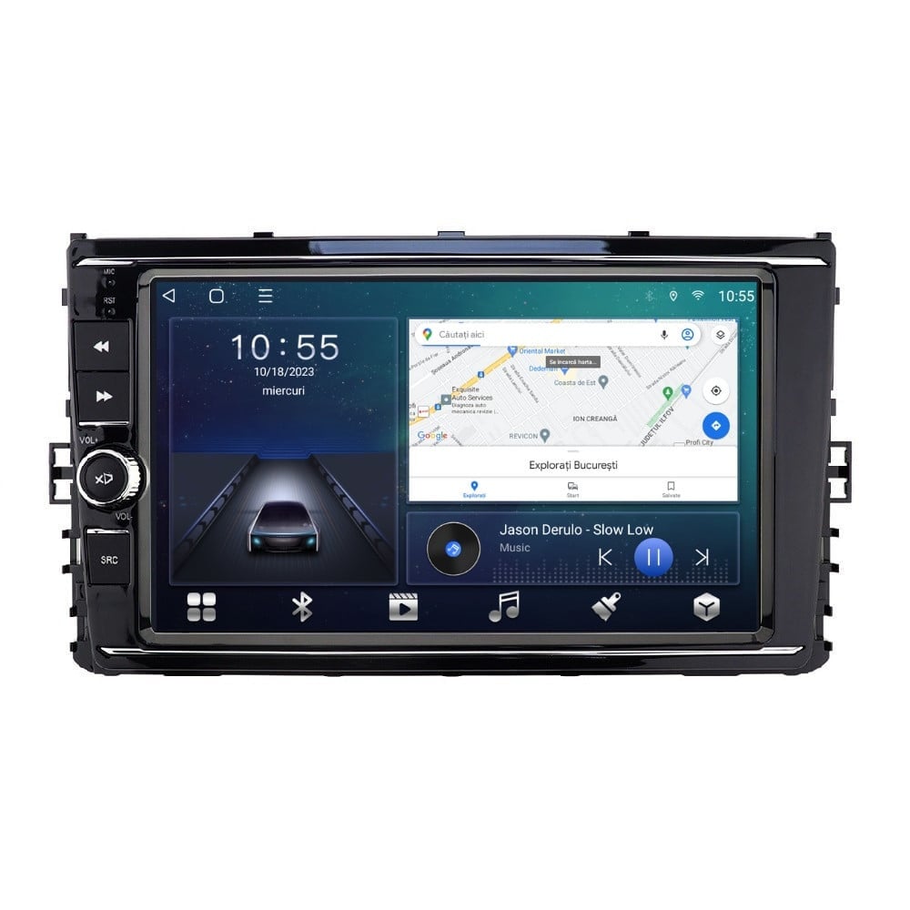 Navigatie dedicata cu Android VW Multivan T6 2020 - 2021, 3GB RAM, Radio GPS Dual Zone, Display HD QLED 9\'\' Touchscreen, Internet Wi-Fi si slot SIM 4G, Bluetooth, MirrorLink, USB, Waze - 1 | YEO