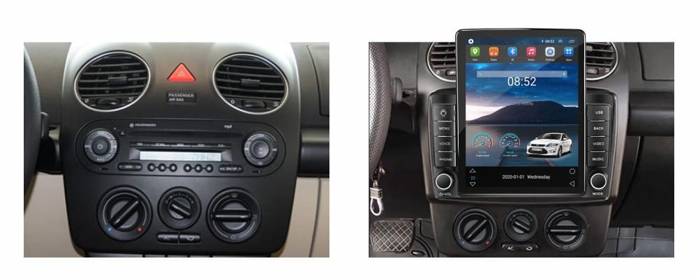 Navigatie dedicata cu Android VW New Beetle 2004 - 2011, 1GB RAM, Radio GPS Dual Zone, Touchscreen IPS 9.7