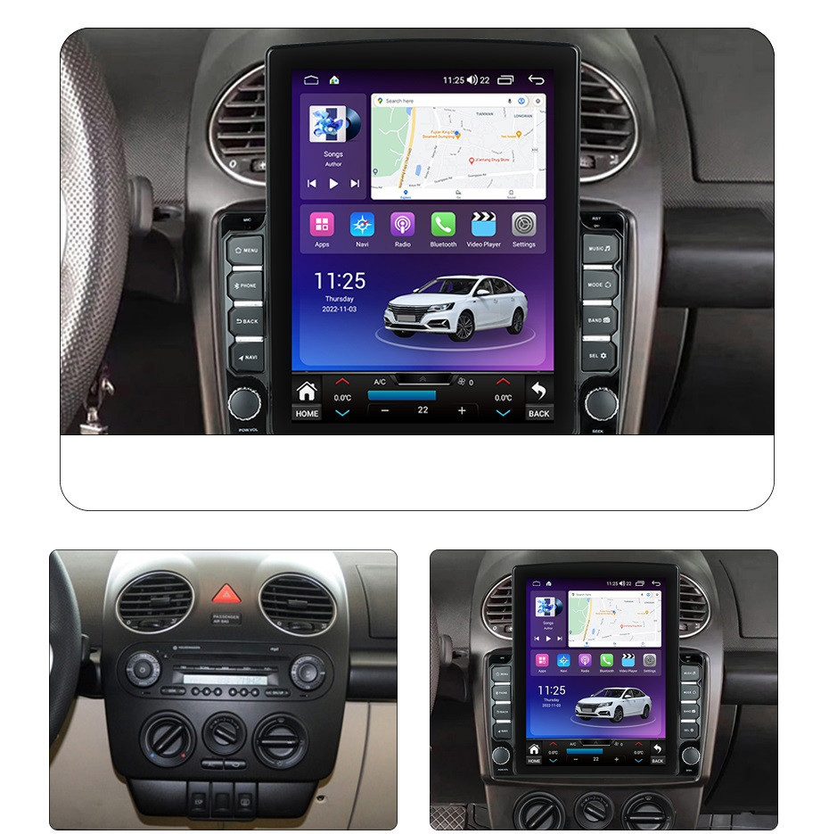 Navigatie dedicata cu Android VW New Beetle 2004 - 2011, 4GB RAM, Radio GPS Dual Zone, Touchscreen IPS 9.7