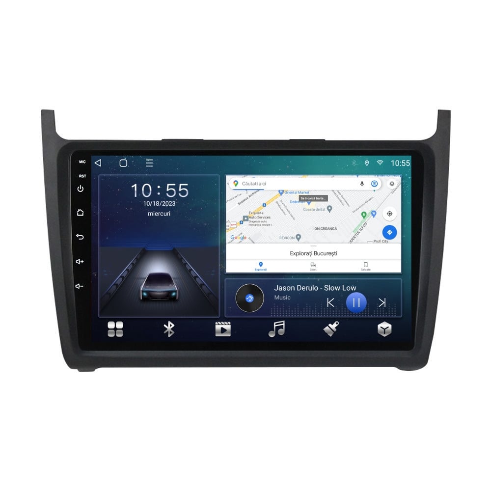 Navigatie dedicata cu Android VW Polo 6R 2009 - 2018, 2GB RAM, Radio GPS Dual Zone, Display HD QLED 9