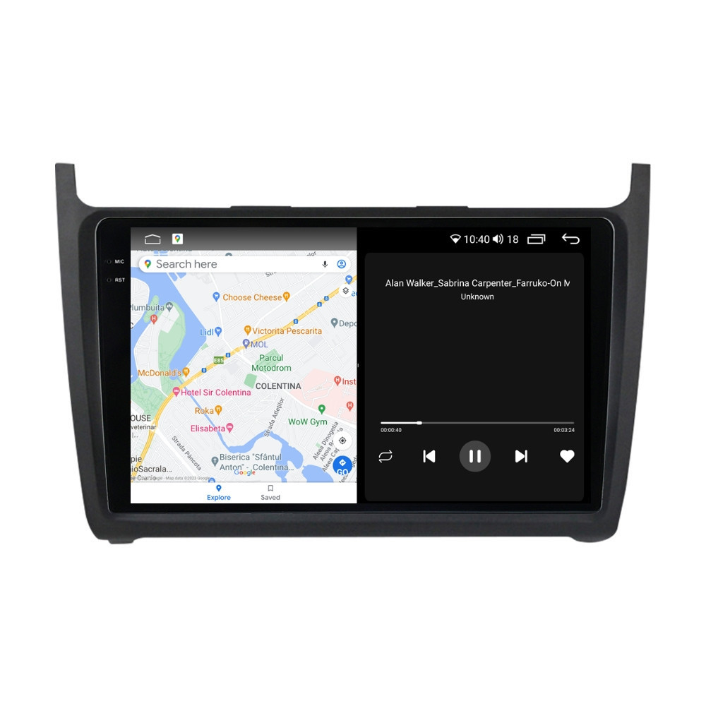 Navigatie dedicata cu Android VW Polo 6R 2009 - 2018, 4GB RAM, Radio GPS Dual Zone, Display 2K QLED 9.5