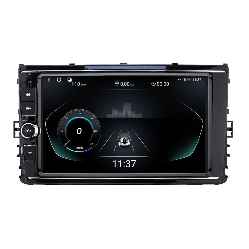 Navigatie dedicata cu Android VW T-Cross dupa 2018, 12GB RAM, Radio GPS Dual Zone, Display 2K QLED 9.5\'\' Touchscreen, Internet Wi-Fi si slot SIM 4G, Bluetooth, MirrorLink, USB, Waze - 1 | YEO