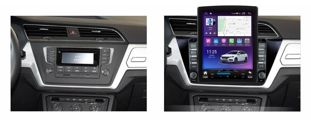 Navigatie dedicata cu Android VW Touran III dupa 2015, 8GB RAM, Radio GPS Dual Zone, Touchscreen IPS 9.7