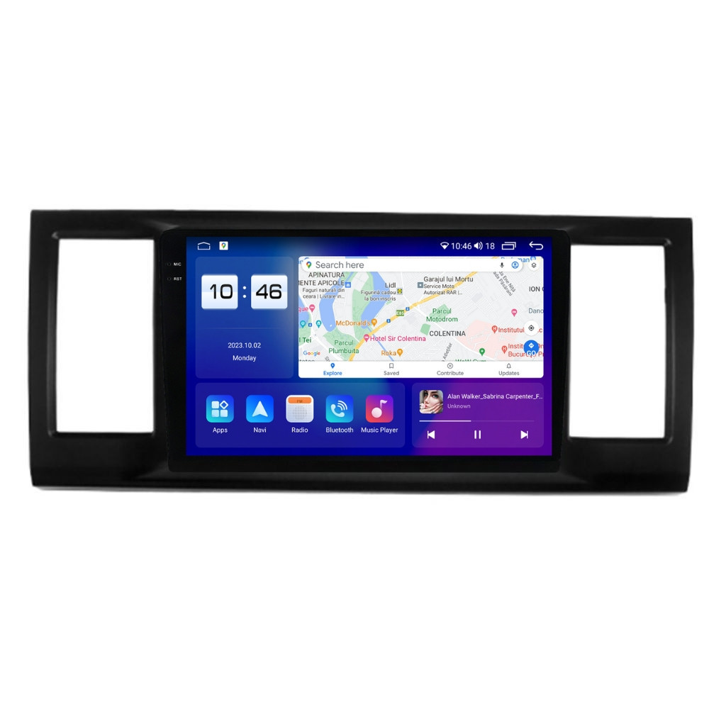 Navigatie dedicata cu Android VW Transporter / Caravelle / Multivan T6 2015 - 2020, 4GB RAM, Radio GPS Dual Zone, Display 2K QLED 9.5