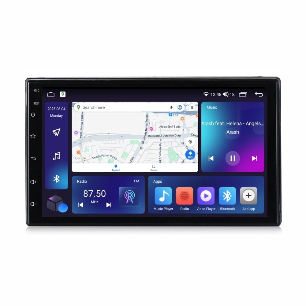 Navigatie dedicata cu Android VW Transporter T5 2003 - 2009, 2GB RAM, Radio GPS Dual Zone, Display HD IPS 7