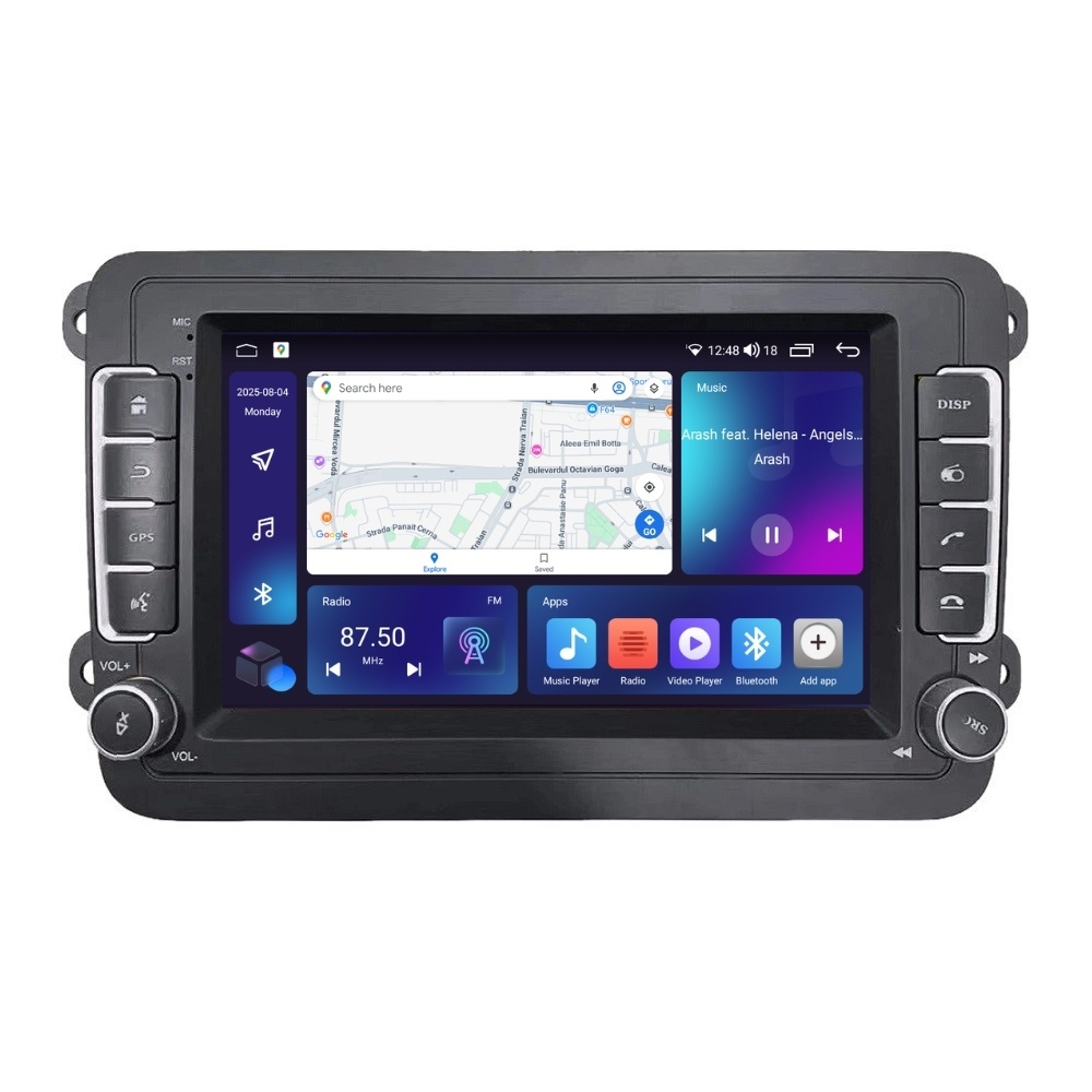 Navigatie dedicata cu Android VW Transporter T5 2010 - 2015, 2GB RAM, Radio GPS Dual Zone, Display HD IPS 7