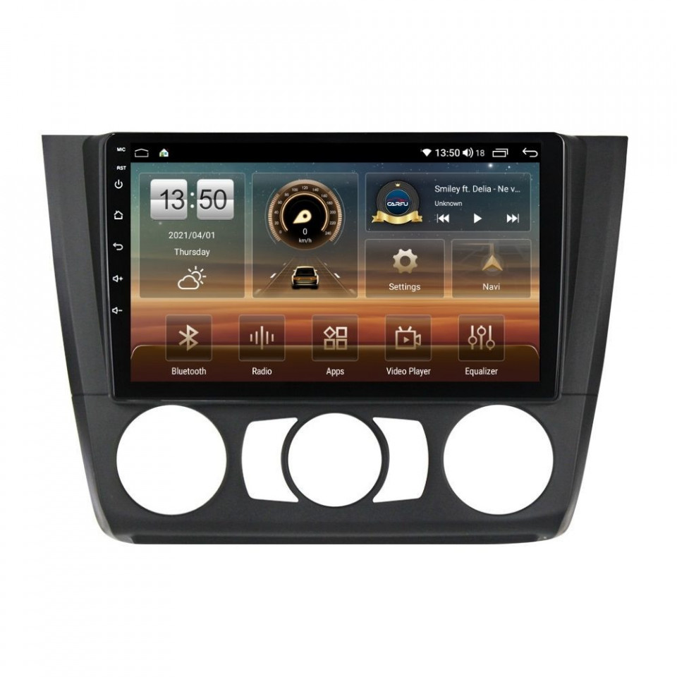 Navigatie dedicata cu Android BMW Seria 1 (E81 / E87) 2007 - 2013, clima manuala, 8GB RAM, Radio GPS Dual Zone, Display HD QLED 9