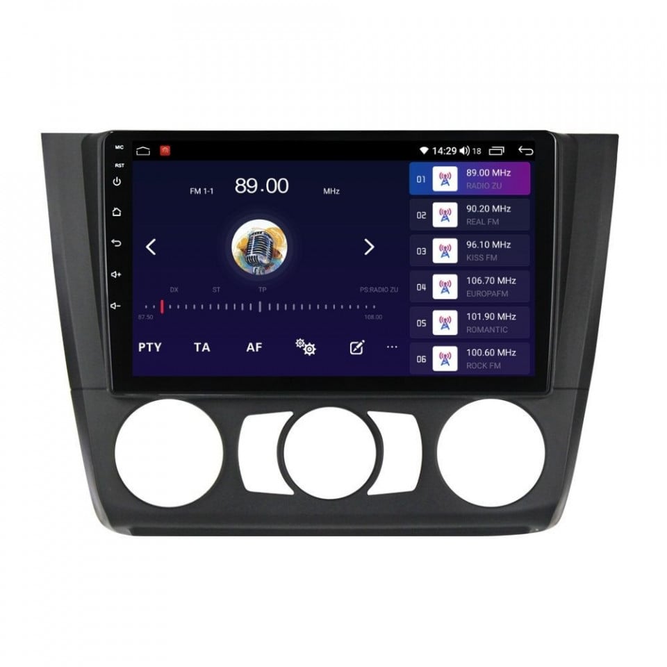 Navigatie dedicata cu Android BMW Seria 1 (E81 / E87) 2007 - 2013, clima manuala, 6GB RAM, Radio GPS Dual Zone, Display HD QLED 9