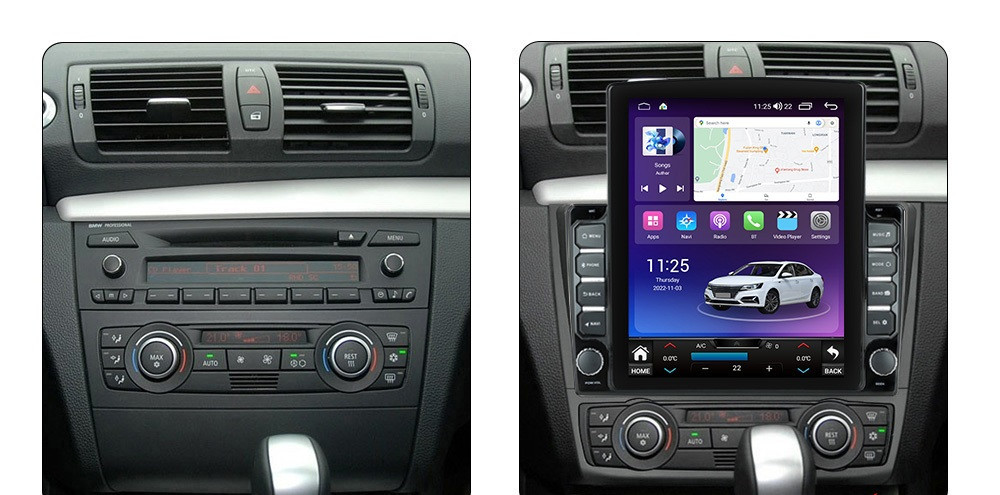 Navigatie dedicata cu Android BMW Seria 1 (E81 / E87) 2007 - 2013, clima automata, 4GB RAM, Radio GPS Dual Zone, Touchscreen IPS 9.7