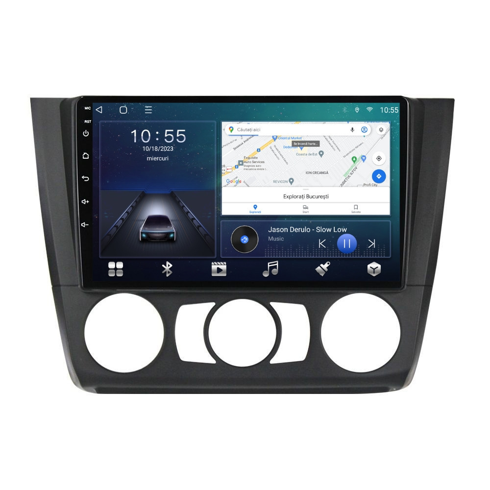 Navigatie dedicata cu Android BMW Seria 1 (E81 / E87) 2007 - 2013, clima manuala, 2GB RAM, Radio GPS Dual Zone, Display HD QLED 9