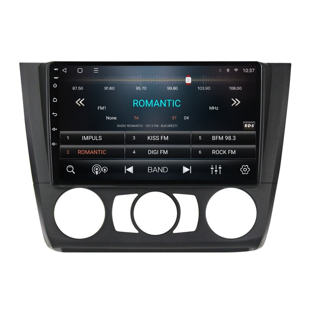 Navigatie dedicata cu Android BMW Seria 1 (E81 / E87) 2007 - 2013, clima manuala, 3GB RAM, Radio GPS Dual Zone, Display HD QLED 9