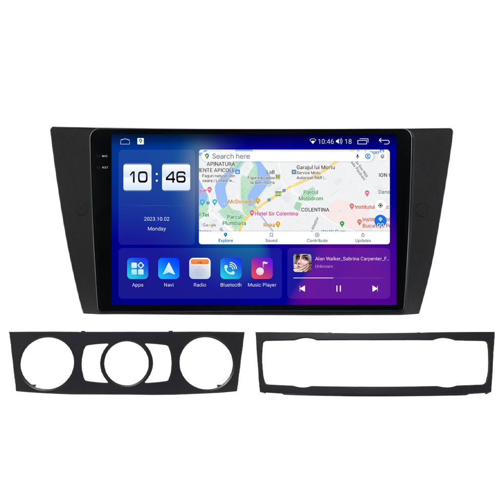 Navigatie dedicata cu Android BMW Seria 3 (E90) 2004 - 2013, 8GB RAM, Radio GPS Dual Zone, Display 2K QLED 9.5