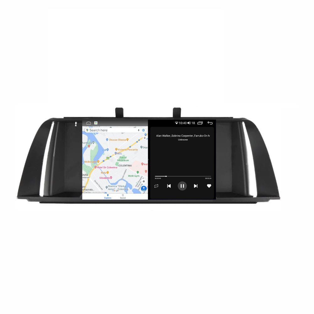 Navigatie dedicata cu Android BMW Seria 5 (F10) 2009 - 2012, 4GB RAM, Radio GPS Dual Zone, Display 2K QLED 9.5