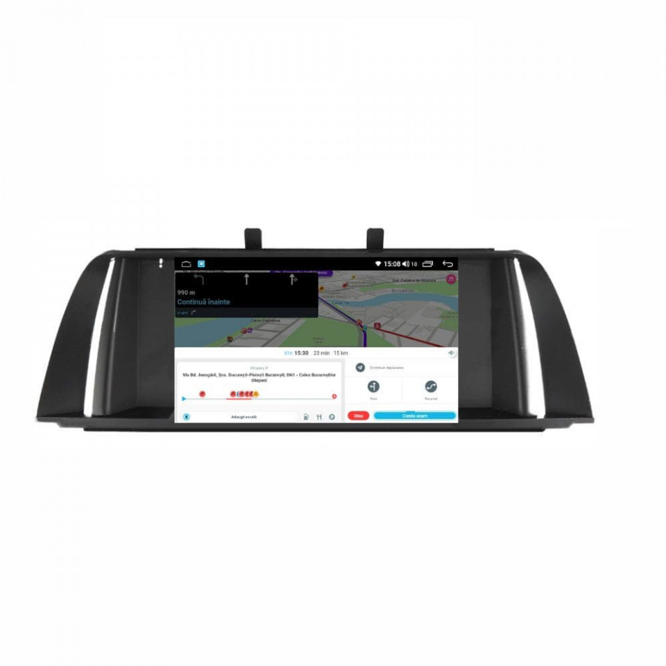 Navigatie dedicata cu Android BMW Seria 5 (F10) 2009 - 2012, 6GB RAM, Radio GPS Dual Zone, Display HD QLED 9" Touchscreen, Internet Wi-Fi si slot SIM 4G, Bluetooth, MirrorLink, USB - Imagine 8