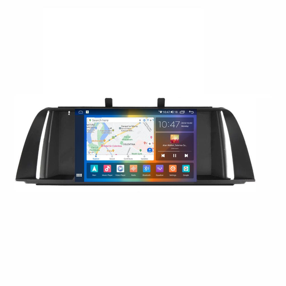 Navigatie dedicata cu Android BMW Seria 5 (F10) 2009 - 2012, 8GB RAM, Radio GPS Dual Zone, Display 2K QLED 9.5