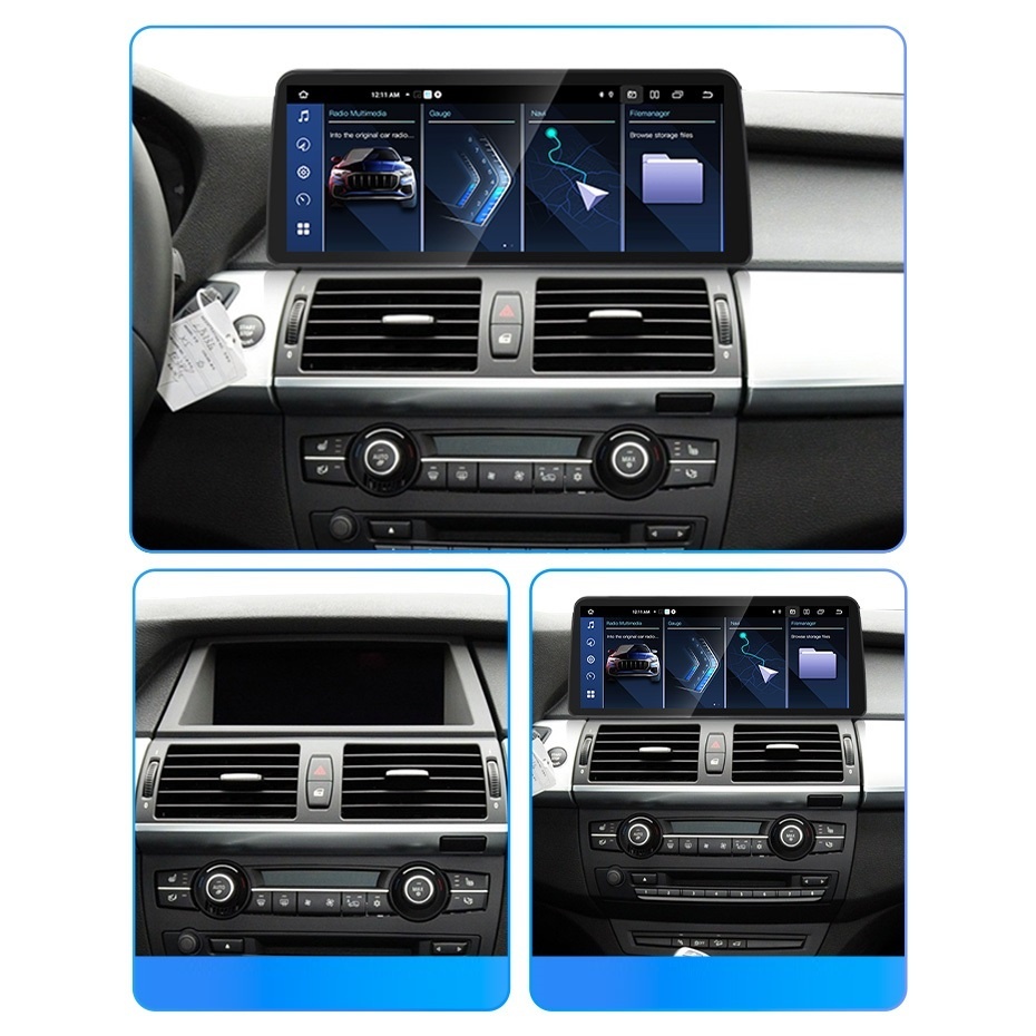 Navigatie dedicata cu Android BMW X5 (E70) 2009 - 2013 cu navigatie CIC, 6GB RAM, Radio GPS Dual Zone, Display QLED 12.3