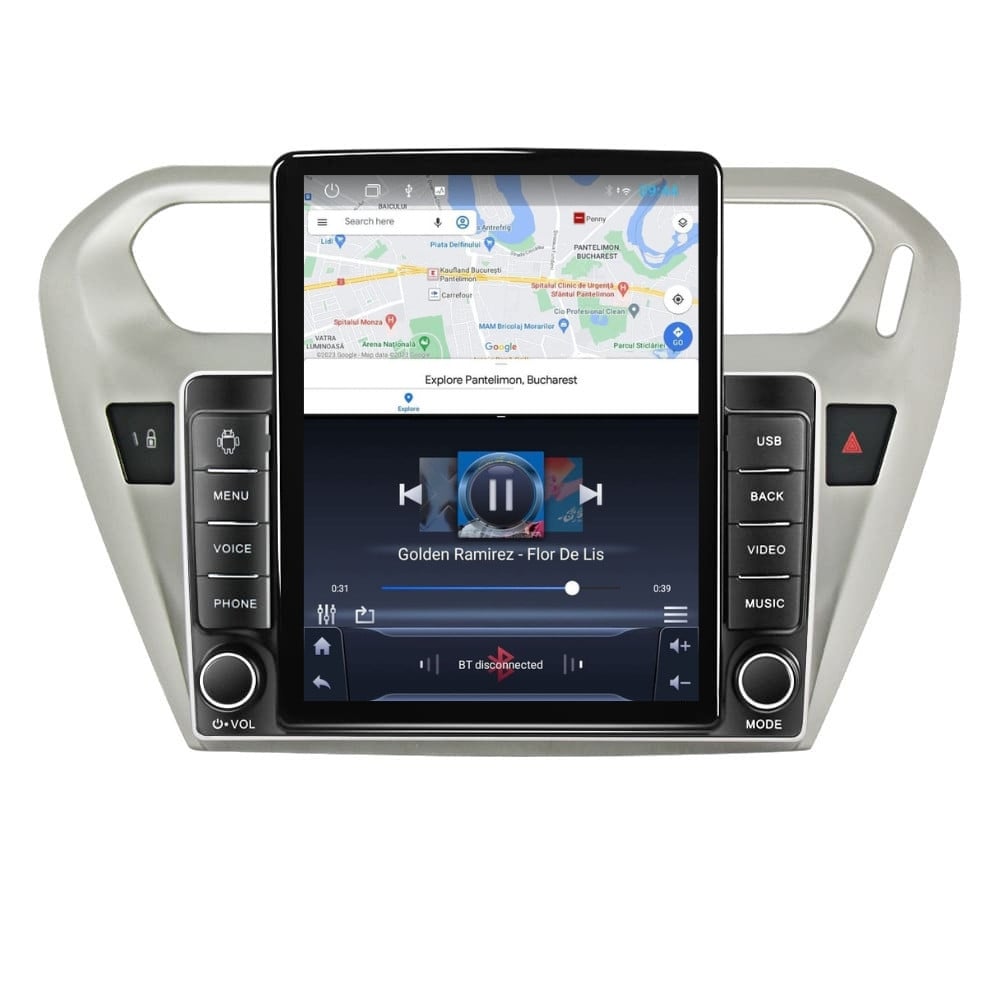 Navigatie dedicata cu Android Citroen C-Elysee 2012 - 2021, 1GB RAM, Radio GPS Dual Zone, Touchscreen IPS 9.7