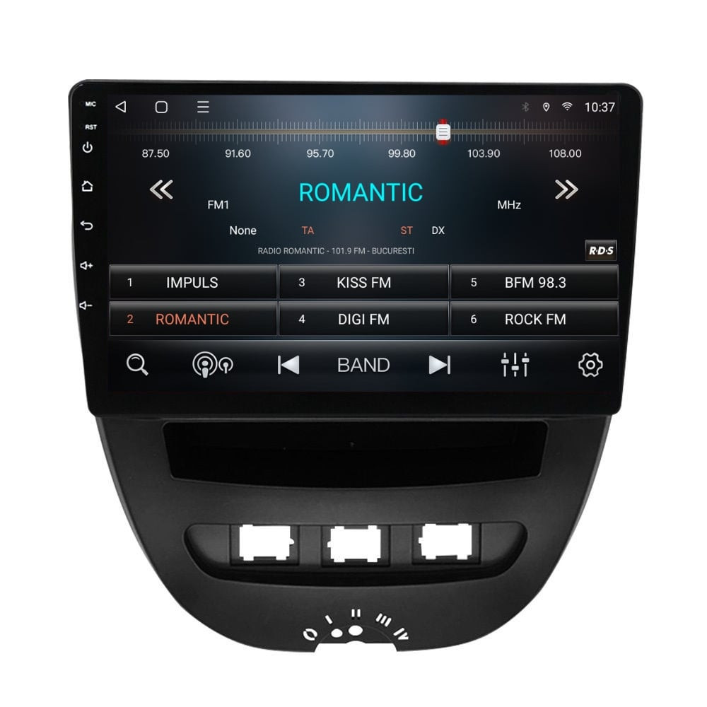 Navigatie dedicata cu Android Citroen C1 I 2005 - 2014, 2GB RAM, Radio GPS Dual Zone, Display HD QLED 10