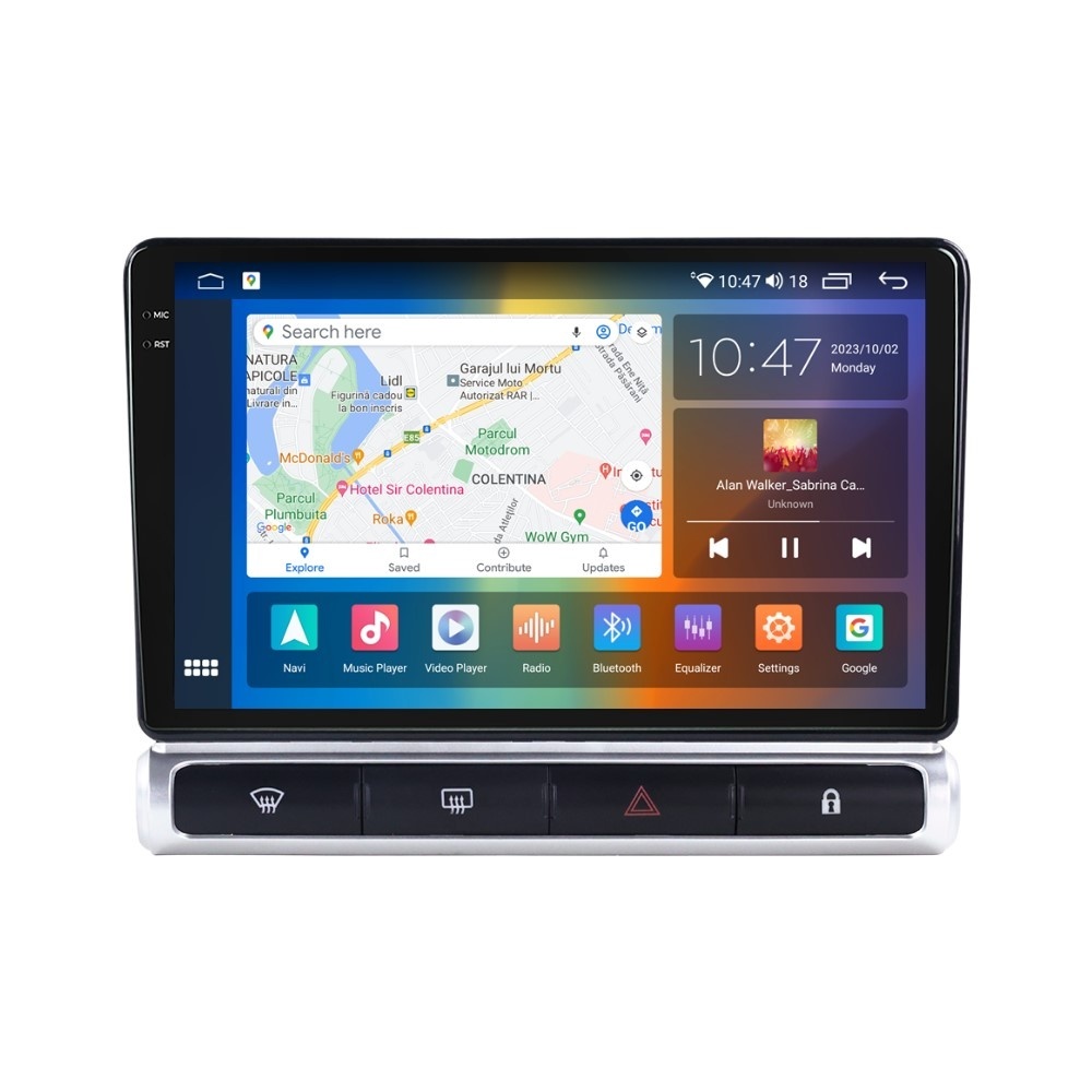 Navigatie dedicata cu Android Citroen C3 Aircross I 2017 - 2023, 4GB RAM, Radio GPS Dual Zone, Display 2K QLED 9.5