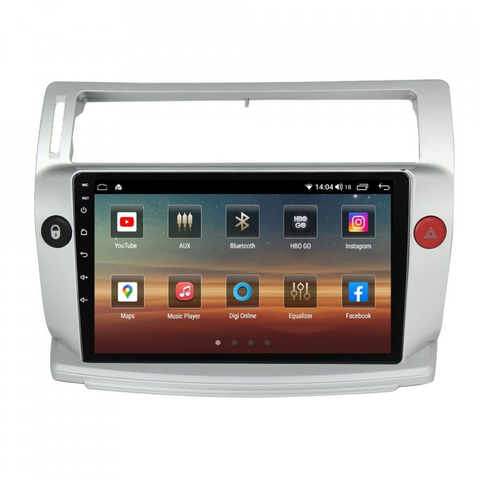 Navigatie dedicata cu Android Citroen C4 I 2004 - 2009, 6GB RAM, Radio GPS Dual Zone, Display HD QLED 9