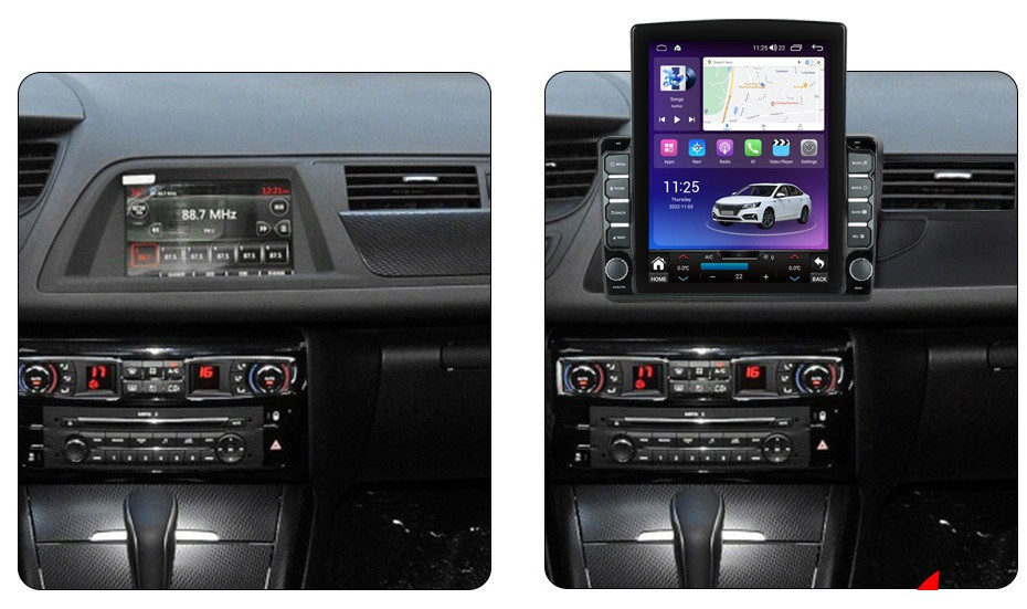 Navigatie dedicata cu Android Citroen C5 III 2008 - 2017, 4GB RAM, Radio GPS Dual Zone, Touchscreen IPS 9.7