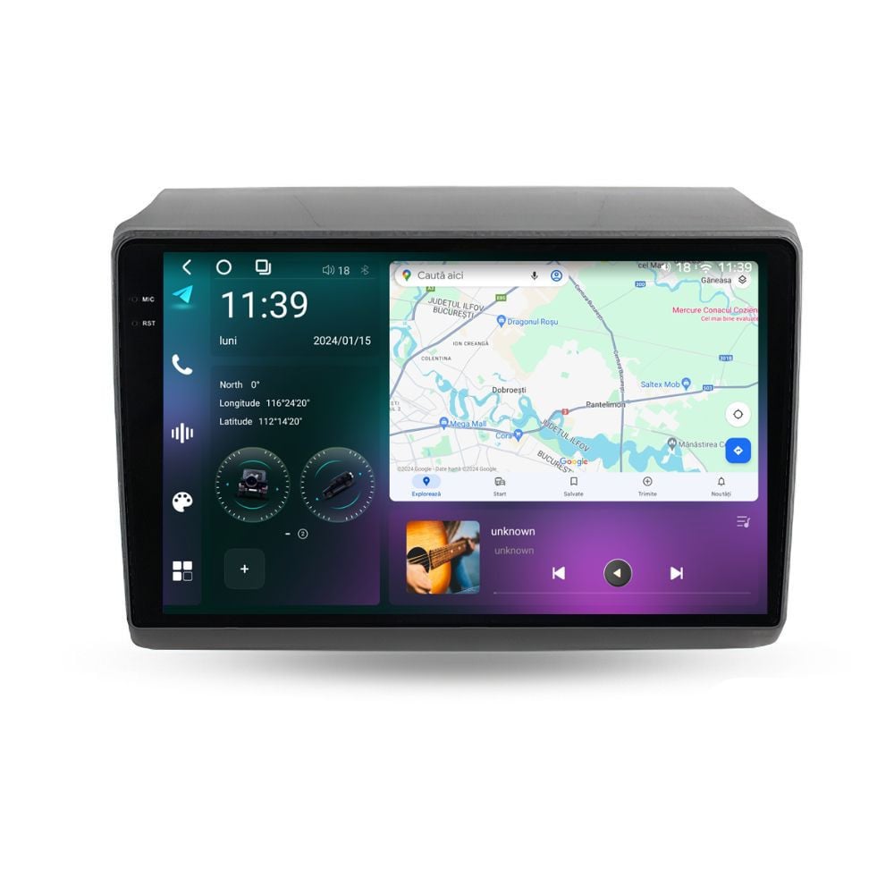 Navigatie dedicata cu Android Citroen Jumper dupa 2006 cu navigatie originala, 12GB RAM, Radio GPS Dual Zone, Display 2K QLED 9.5