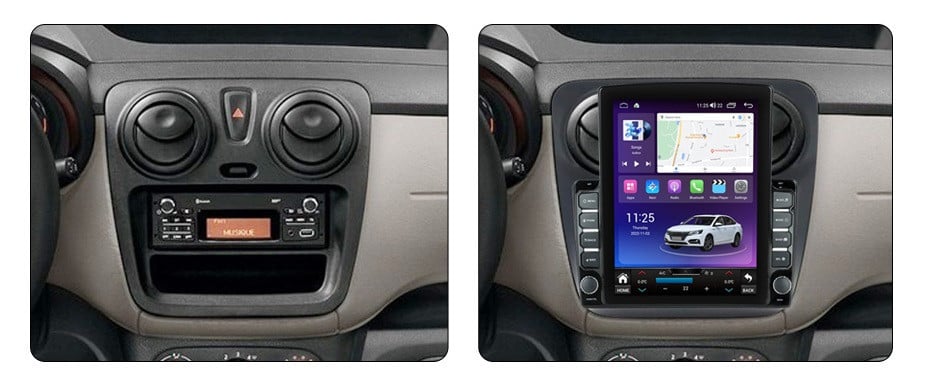 Navigatie dedicata cu Android Dacia Logan II 2012 - 2020, 4GB RAM, Radio GPS Dual Zone, Touchscreen IPS 9.7