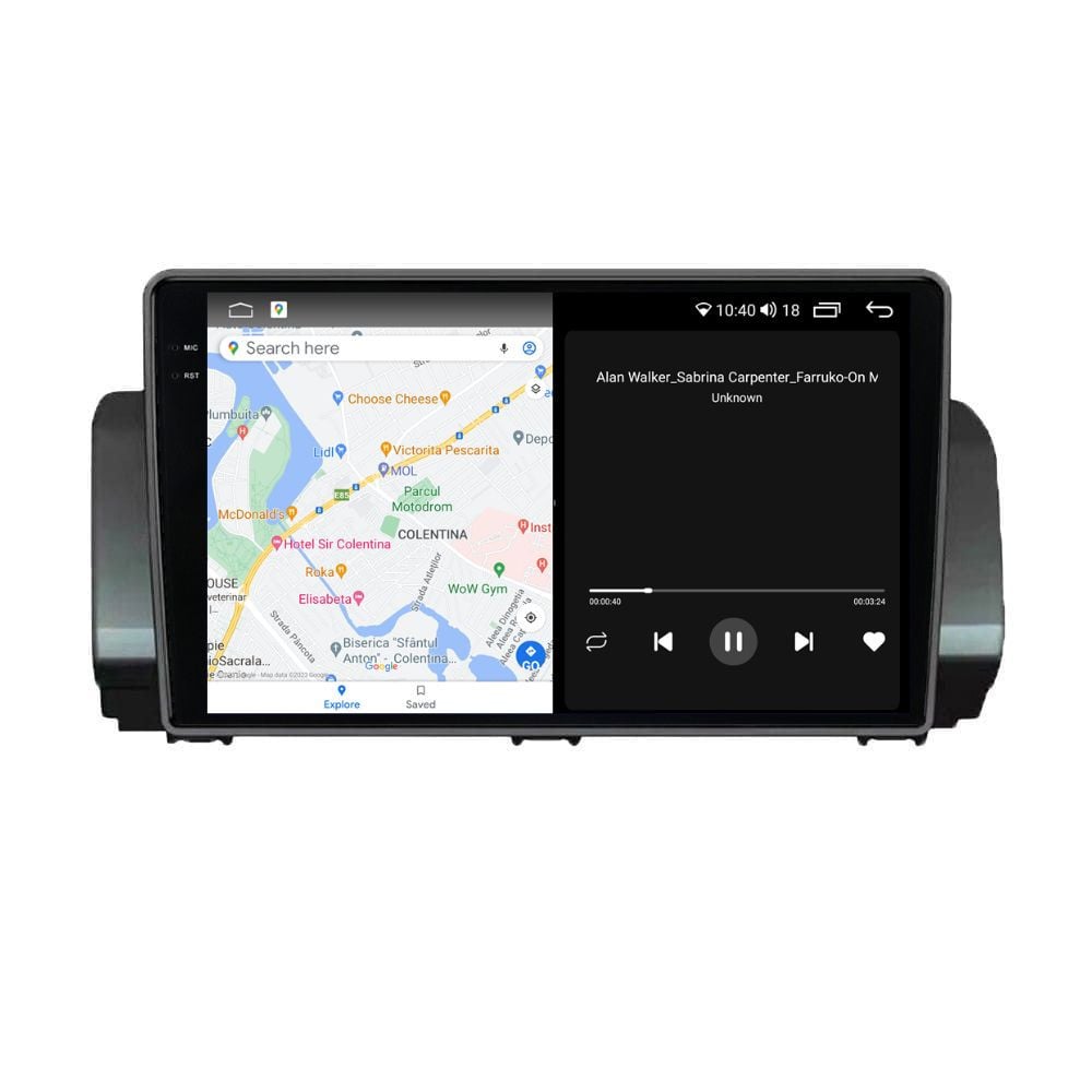 Navigatie dedicata cu Android Dacia Logan III dupa 2021, 8GB RAM, Radio GPS Dual Zone, Display 2K QLED 9.5