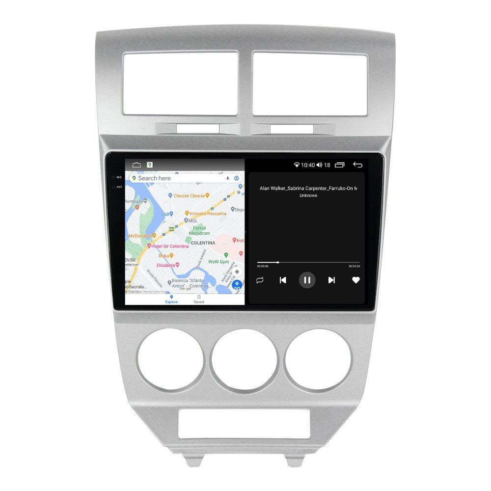 Navigatie dedicata cu Android Dodge Caliber 2006 - 2010, 4GB RAM, Radio GPS Dual Zone, Display 2K QLED 10.36