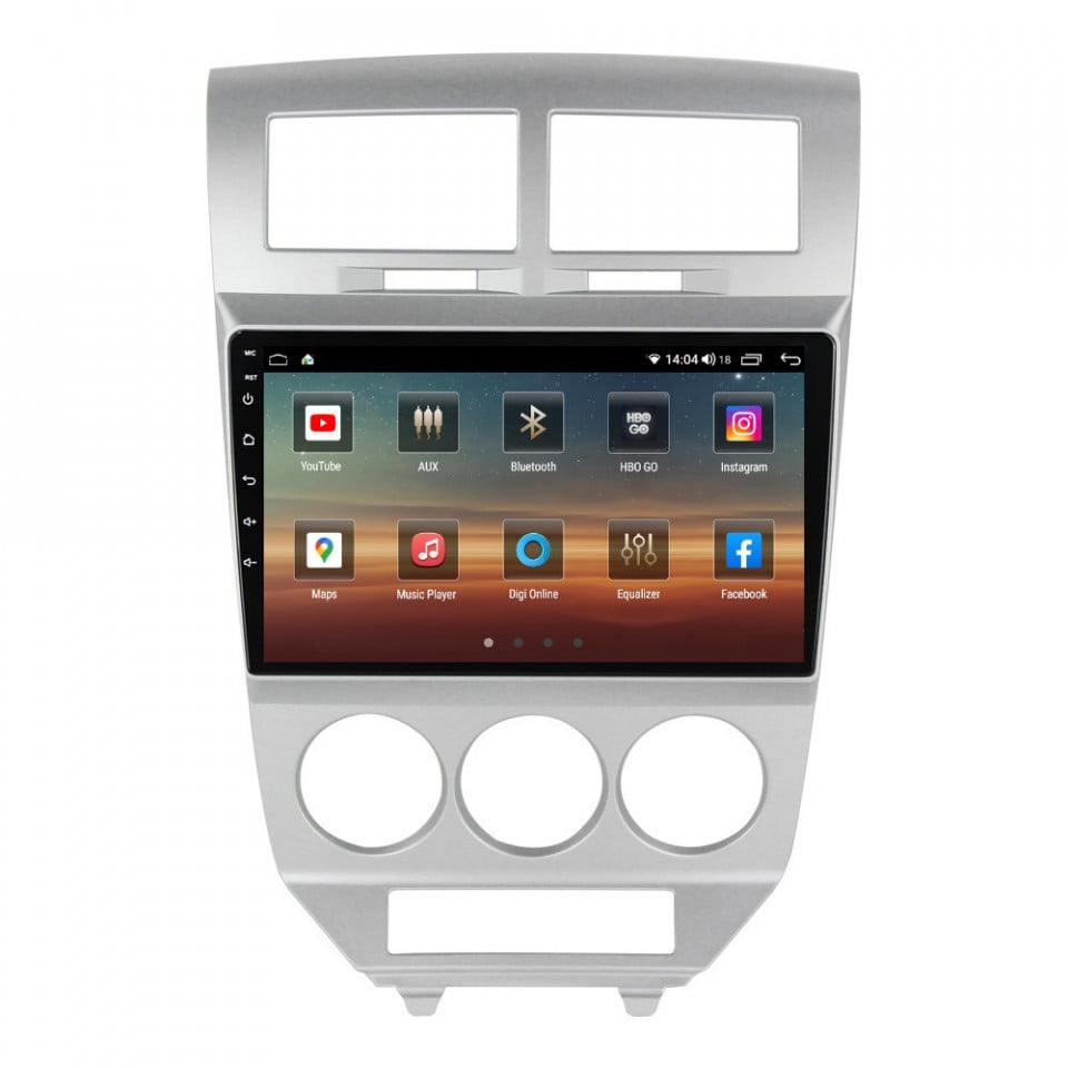 Navigatie dedicata cu Android Dodge Caliber 2006 - 2010, 4GB RAM, Radio GPS Dual Zone, Display HD QLED 10