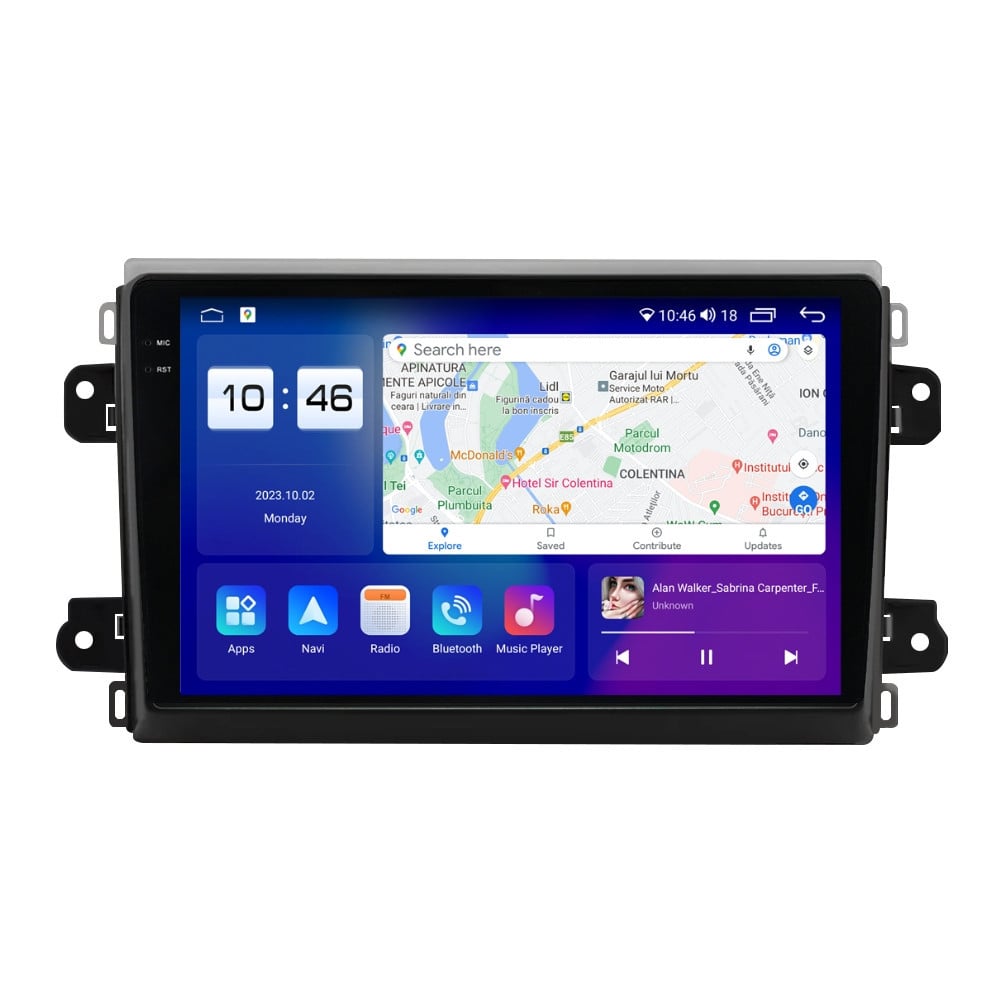 Navigatie dedicata cu Android Fiat Ducato dupa 2022, 4GB RAM, Radio GPS Dual Zone, Display 2K QLED 9.5