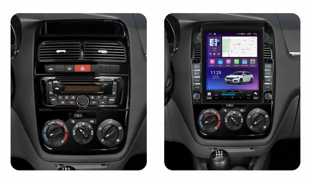 Navigatie dedicata cu Android Fiat Linea 2006 - 2012, 4GB RAM, Radio GPS Dual Zone, Touchscreen IPS 9.7