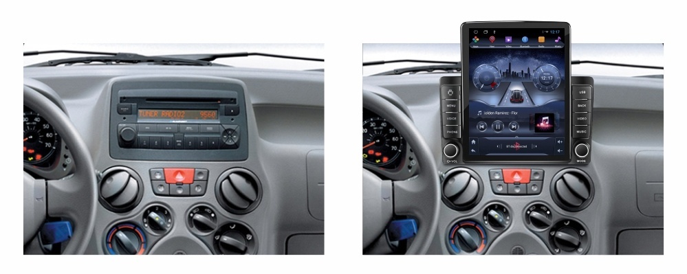 Navigatie dedicata cu Android Fiat Panda 2003 - 2012, 1GB RAM, Radio GPS Dual Zone, Touchscreen IPS 9.7