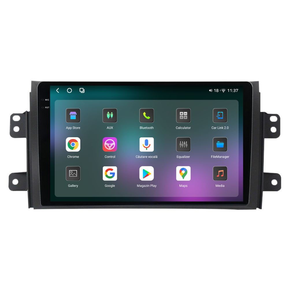 Navigatie dedicata cu Android Fiat Sedici 2006 - 2015, 12GB RAM, Radio GPS Dual Zone, Display 2K QLED 9.5