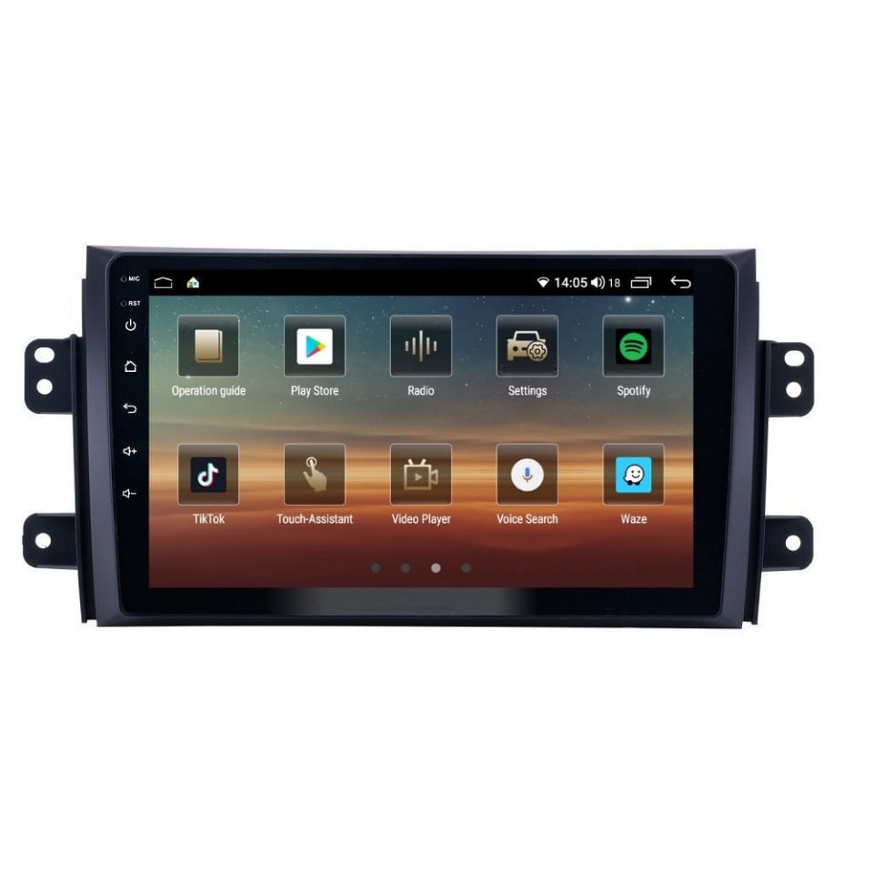 Navigatie dedicata cu Android Fiat Sedici 2006 - 2015, 4GB RAM, Radio GPS Dual Zone, Display HD QLED 9