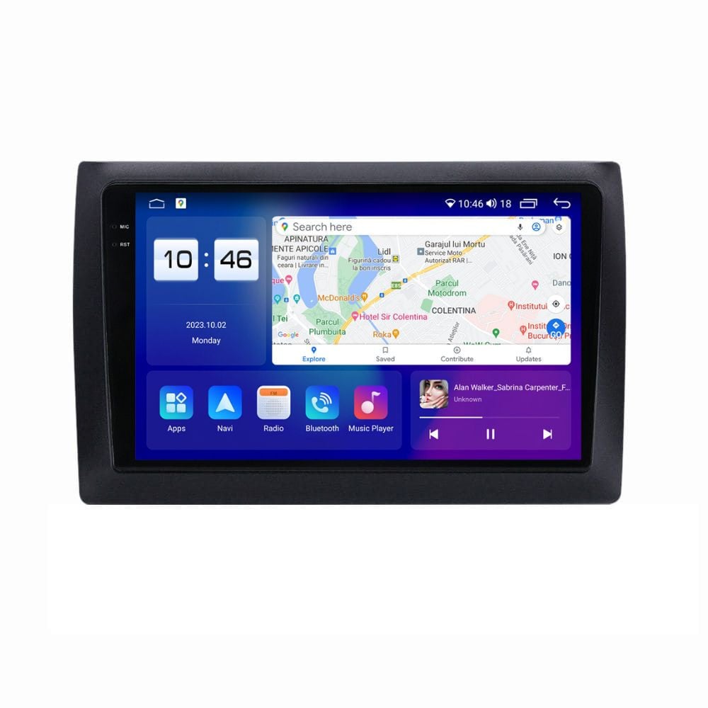 Navigatie dedicata cu Android Fiat Stilo 2001 - 2011, 8GB RAM, Radio GPS Dual Zone, Display 2K QLED 9.5