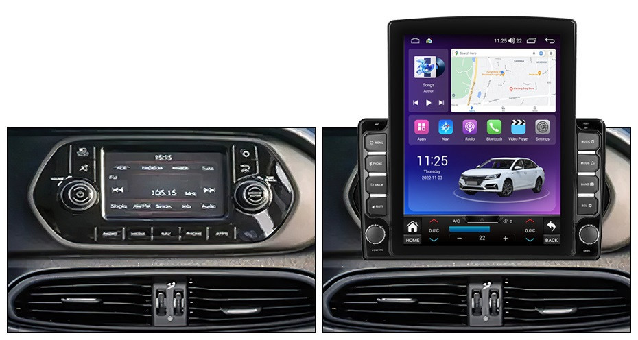 Navigatie dedicata cu Android Fiat Tipo dupa 2015, 8GB RAM, Radio GPS Dual Zone, Touchscreen IPS 9.7