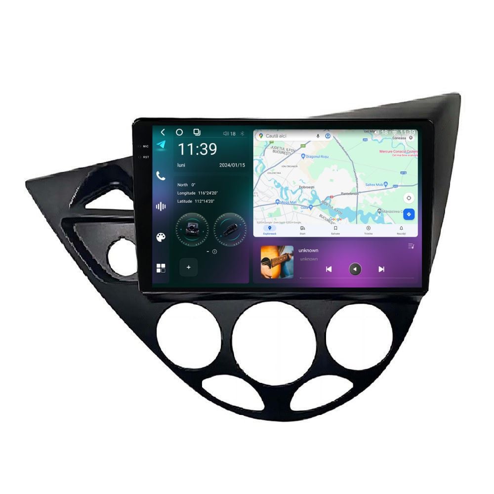 Navigatie dedicata cu Android Ford Focus I 1998 - 2005, 12GB RAM, Radio GPS Dual Zone, Display 2K QLED 9.5