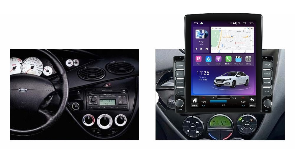 Navigatie dedicata cu Android Ford Focus I 1998 - 2005, 8GB RAM, Radio GPS Dual Zone, Touchscreen IPS 9.7