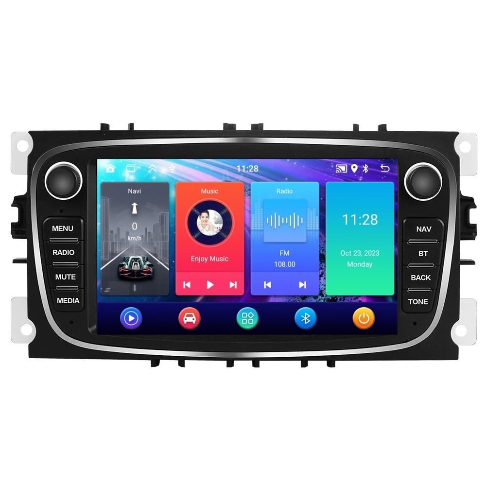 Navigatie dedicata cu Android Ford Focus II 2007 - 2011, negru, 2GB RAM, Radio GPS Dual Zone, Display HD 7