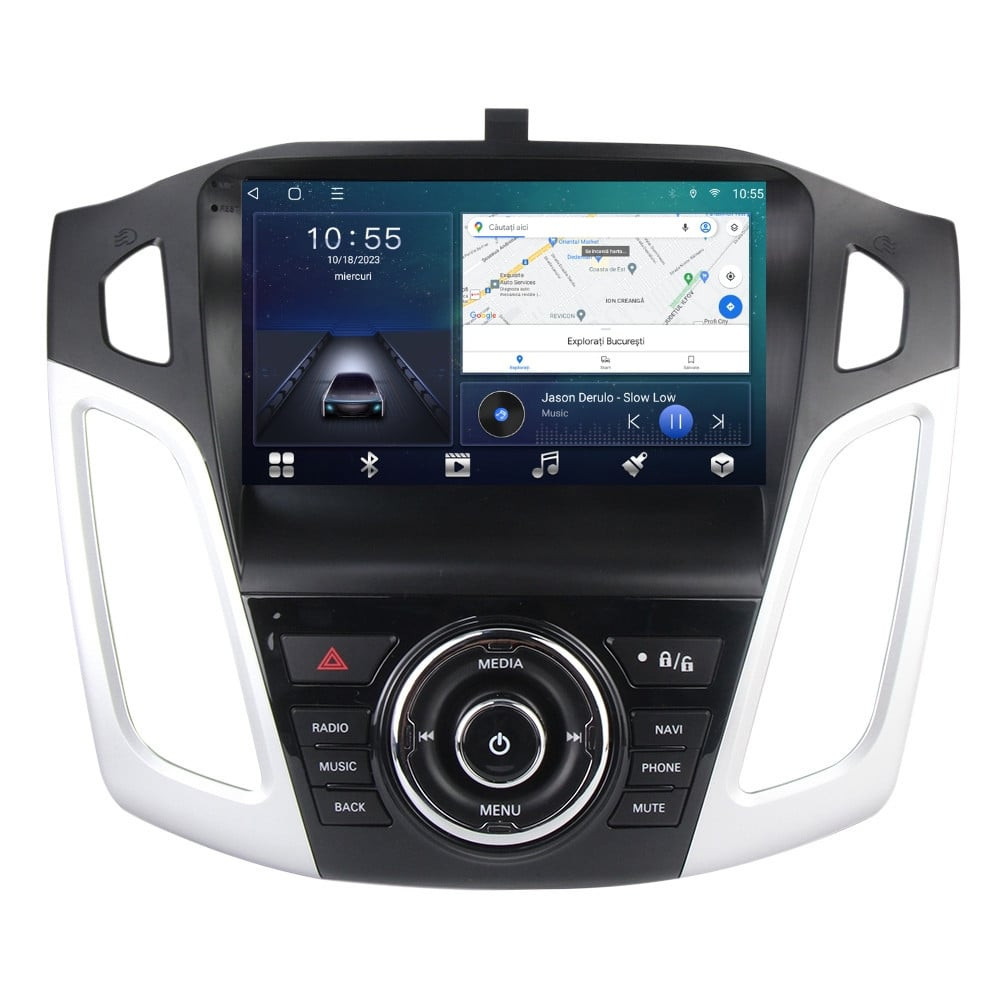 Navigatie dedicata cu Android Ford Focus III 2011 - 2018, 3GB RAM, Radio GPS Dual Zone, Display HD QLED 9