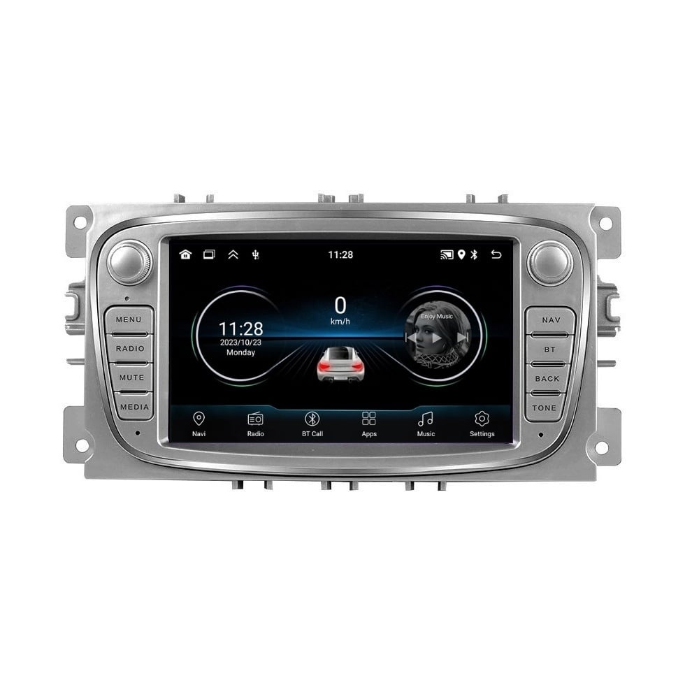 Navigatie dedicata cu Android Ford Galaxy 2008 - 2015, gri, 2GB RAM, Radio GPS Dual Zone, Display HD 7
